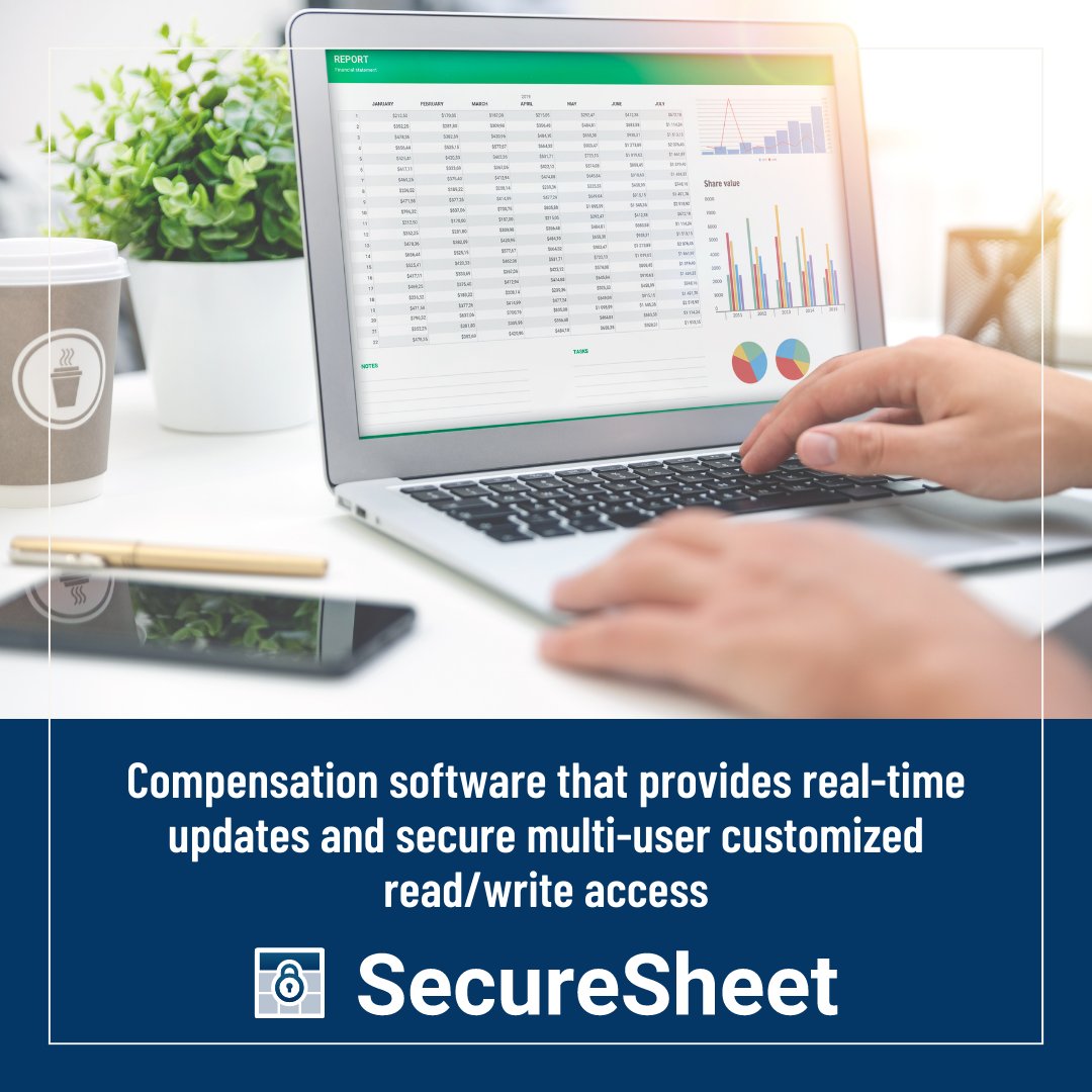 securesheet's tweet image. 🔒 #SecureSheet is secure #CompensationSoftware that provides real-time updates and multi-user customized read/write access. 

#StreamlineYourProcess - Upload your current spreadsheet to convert it - saving all your features, formulas, and formats! 

bit.ly/3wTiqcM