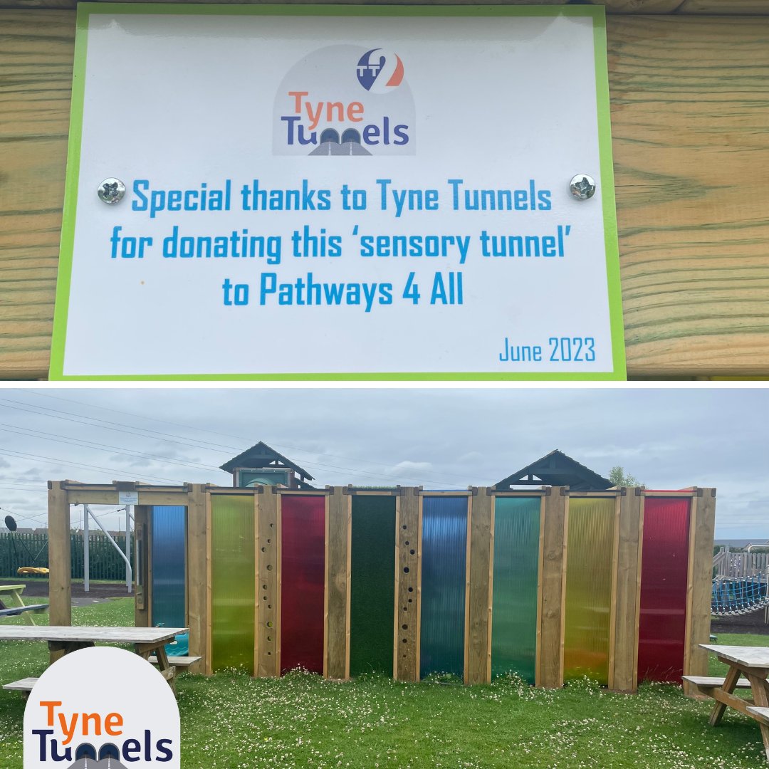 TT2Limited's tweet photo. We have donated a sensory tunnel to Pathways 4 All!⭐ 

The Sensory Tunnel is designed to be fully inclusive for all children of all abilities. The tunnel stimulates all seven senses and encourages communication and language development📚

#TyneTunnels  @pathways4all https://t.co/c4blxa14GH
