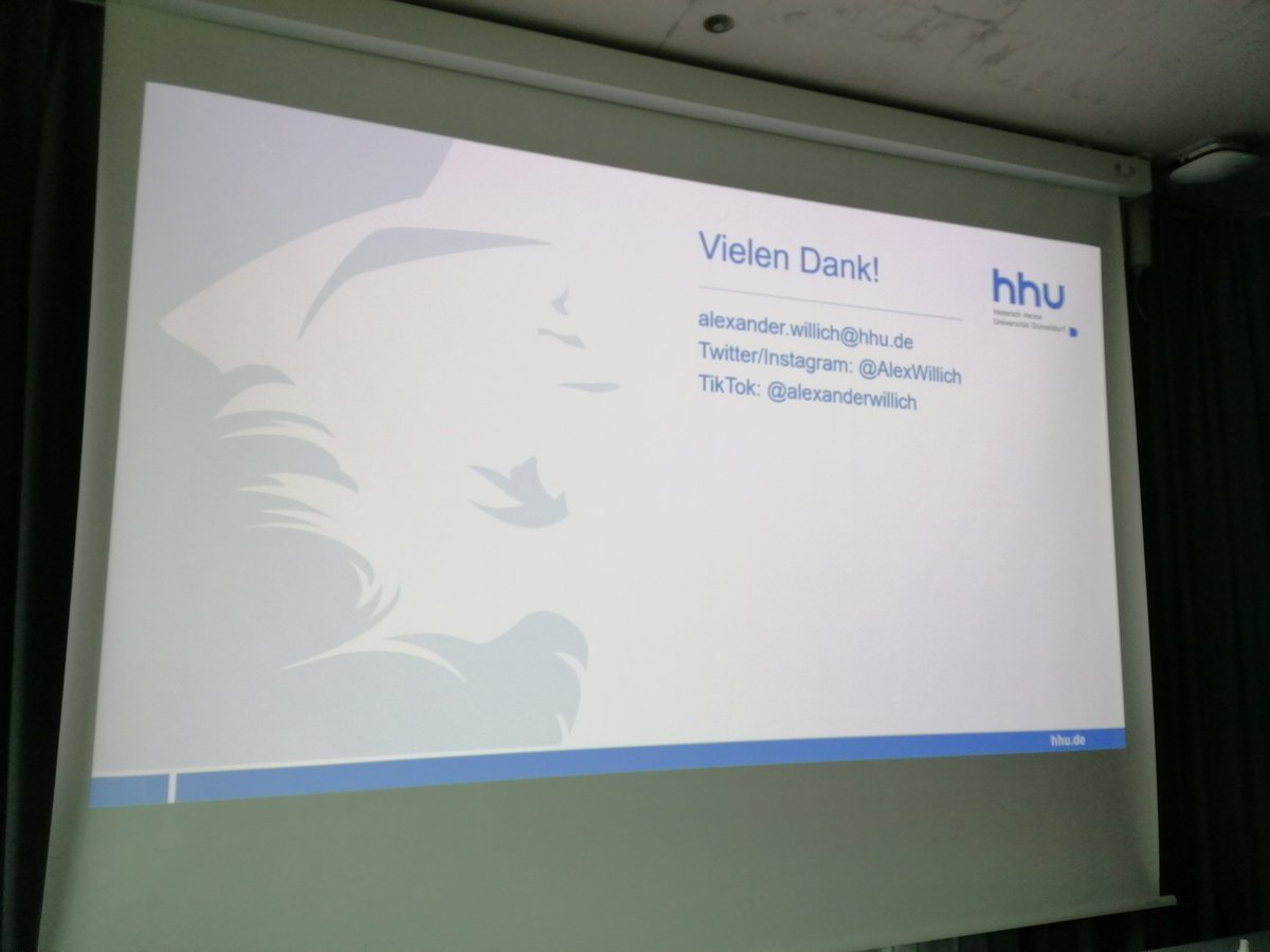 elpeterico's tweet image. Toller Vortrag von @AlexWillich an der @HHU_de zur Videoproduktion im inverted classroom mit flipped Heine 🤩 #twittercampus