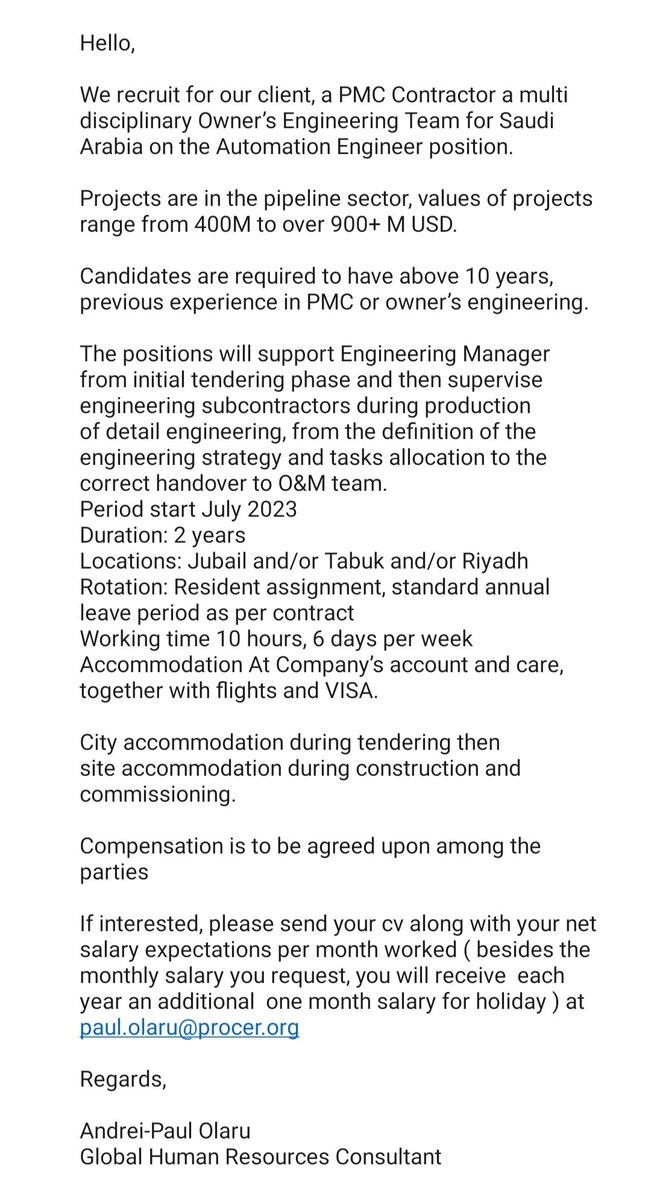 The_Paradhesi's tweet image. #Jobs
#SaudiArabia
#Automation_Engineer