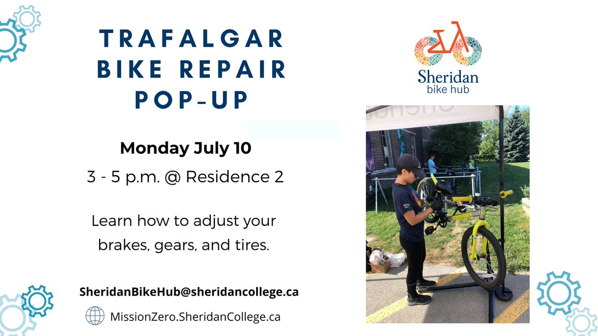 Sheridan Bike Hub is offering a Bike Pop-Up at Trafalgar open to students and staff on campus. Bring your bike and learn some basic maintenance tips to enjoy riding this season! 🚲🛠
<a href="/sheridancollege/">sheridancollege</a>