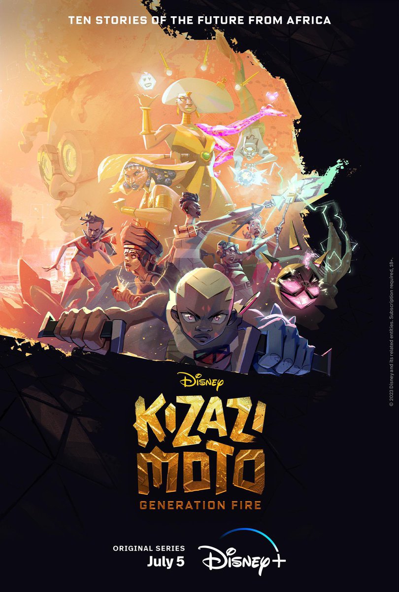 Don’t forget that the African animated anthology ‘KIZAZI MOTO: GENERATION FIRE’ dropped today on Disney+!!!