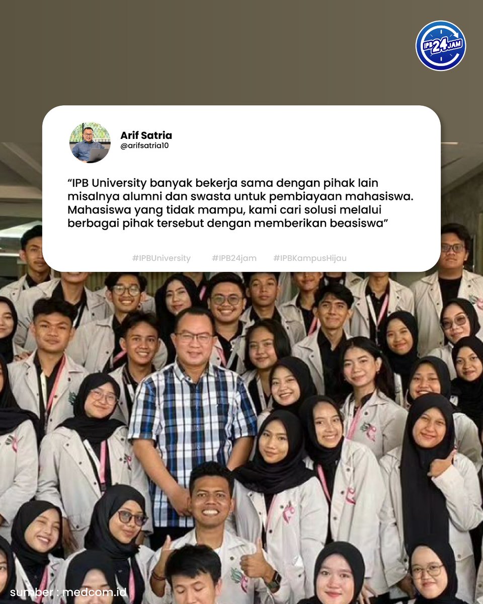 IPB24JAM's tweet photo. Emang boleh sekeren ini?
Keren pisan Pak Rektor @arif_satria sudah peduli kepada #ipbnesian
#ipb #ipbuniversity #kampusipb #ipb24jam #ipbkita #kitaipb #mahasiswaipb #anakipb #ipbbogor https://t.co/0EOnnpHYYf