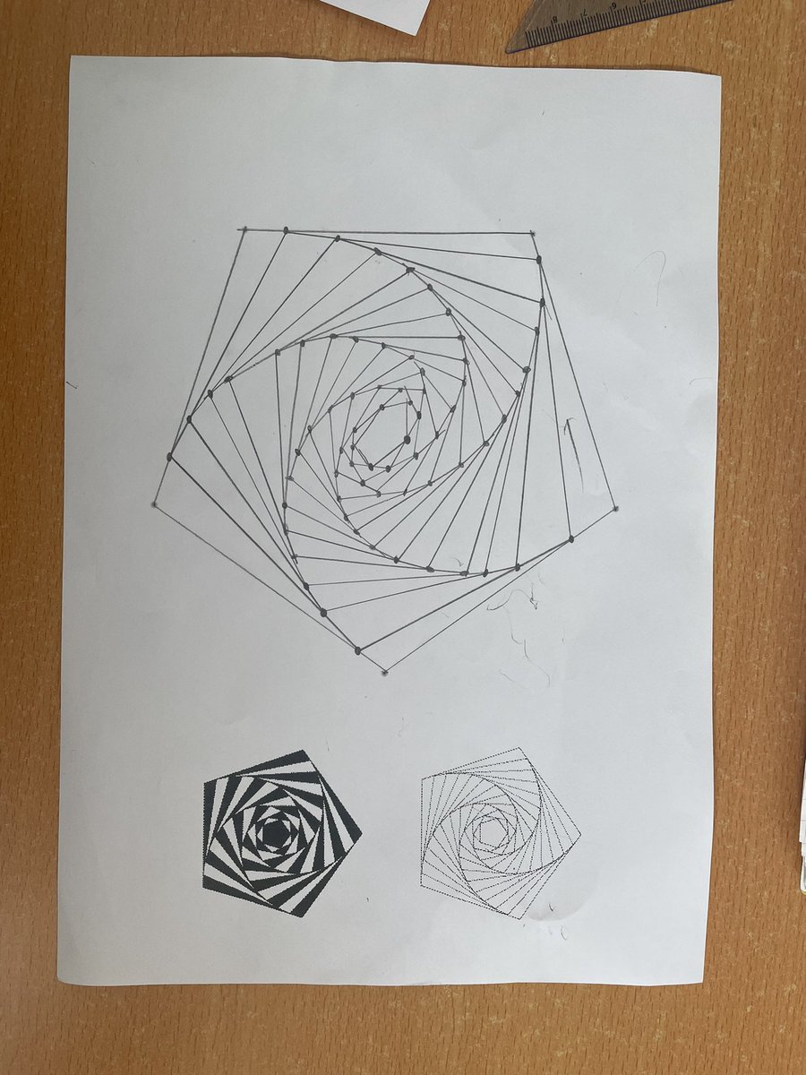 HolyportMaths's tweet photo. Maths department are really getting involved in arts week with these wonderful curves of pursuit done by our wonderful year 10s! https://t.co/tJPWfkXMNf