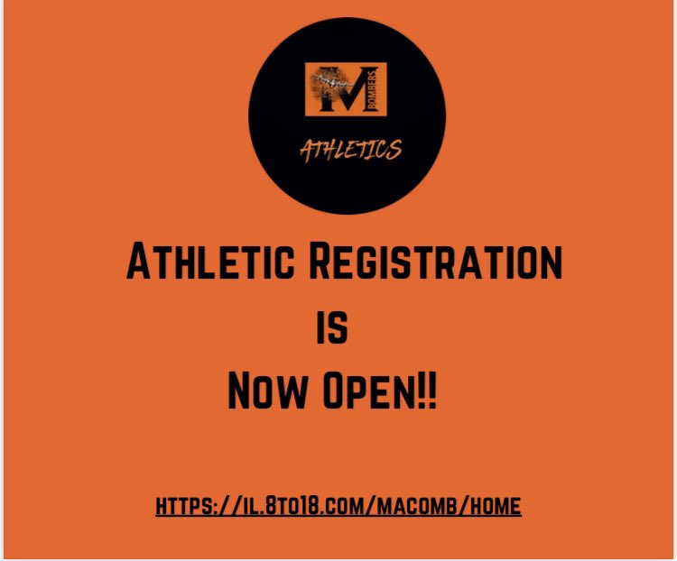 Bomber JH and HS athletes: Registraion is ope! Physicals August 1 and 2 5:30-7:00 pm in the MHS Commons. Get everything done so you can practice on August 7! #OnceABomberAlwaysABomber