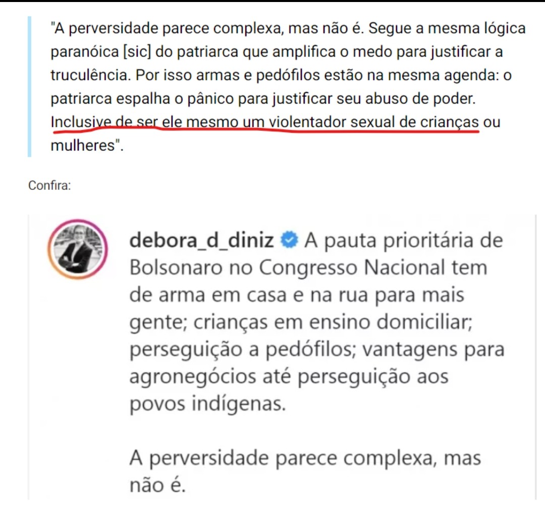 Está é a turma que fez um" relatório de recomendações para o enfrentamento ao  discurso de ódio e ao EXTREMISMO no Brasil ". Sim essa turma luta contra extremistas. Débora Diniz que disse que Bolsonaro persegue pedófilo, nelito feto que está com os bagos do ladrão na boca e Manu.