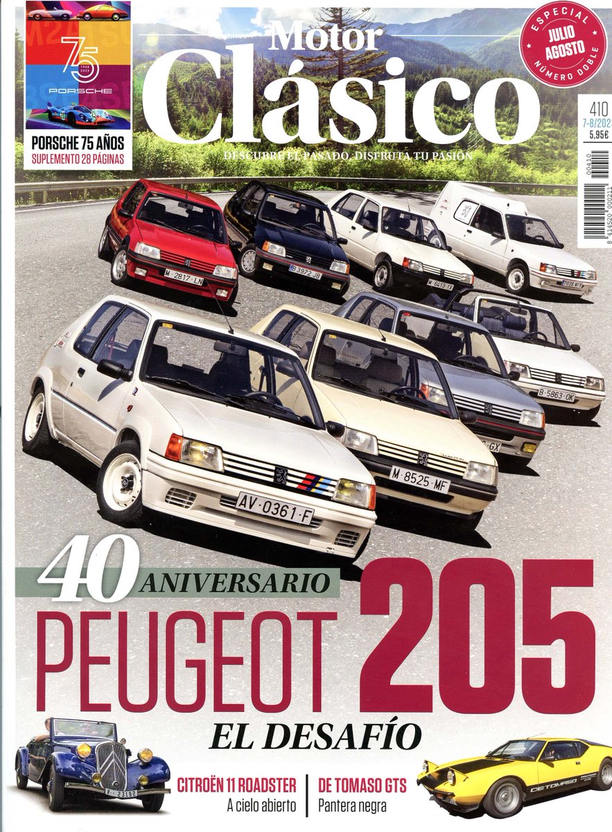 Otro mes que <a href="/Jesusbonilla_mc/">Revista MotorClásico</a> se supera: historia del Peugeot 205 y de Le Mans, De Tomaso Pantera, Lasarte, 6 horas de Barcelona, Eugenio Baturone, Colección Ferragut, Plymouth Special de Luxe, Citroën C11 Roadster, Bultacos récords ¡y esas firmas de prestigio y buena escritura!