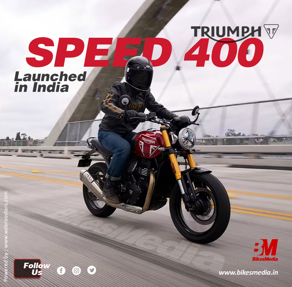BikesMedia's tweet photo. @IndiaTriumph launches new #Speed400 https://t.co/SPxzcFn352