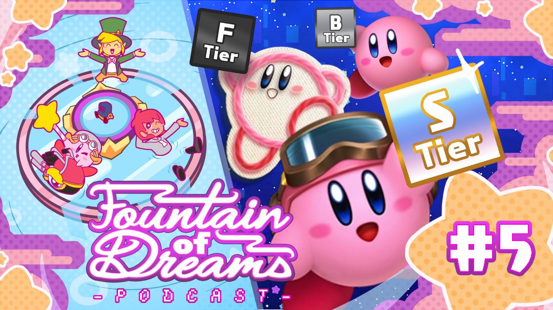 Fountain of Dreams Podcast on X: The Fountain Gang is back at it again!!  Join as they rank all Kirby Games from Epic Yarn to RtDLDX in this. two  hour long extra