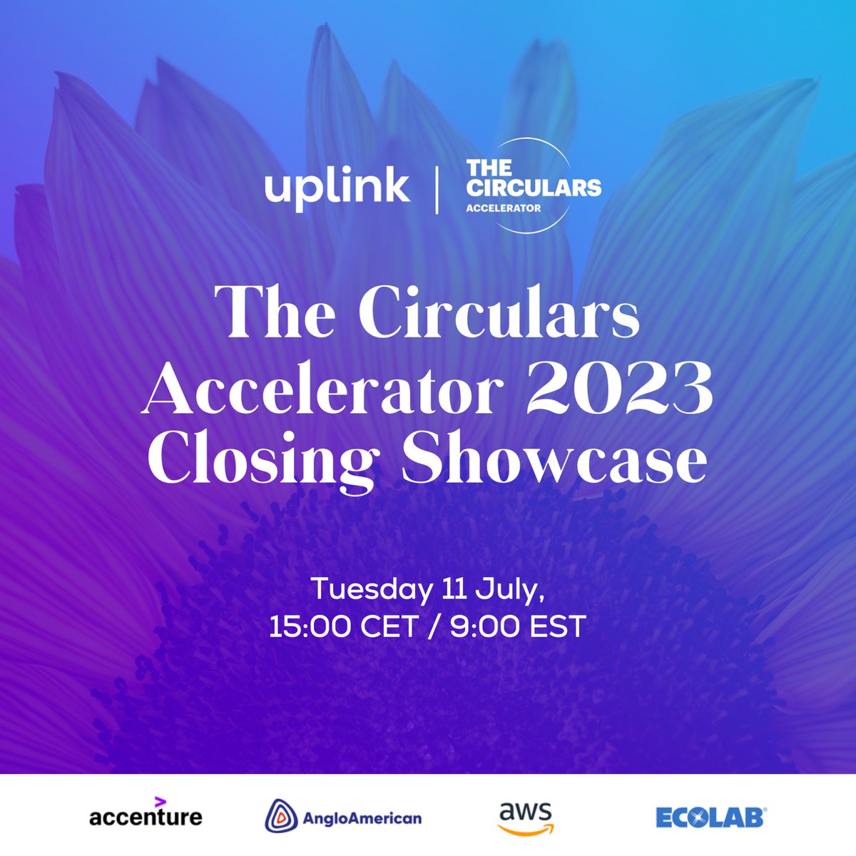 📺  Tune in July 11 at 15:00 CET for the Closing Broadcast of The Circulars Accelerator 2023.

In this session, we will celebrate the 16 startups in this year’s Circulars Accelerator and hear from circular economy leaders.

Watch live here: ow.ly/PeHN50P3Yoo