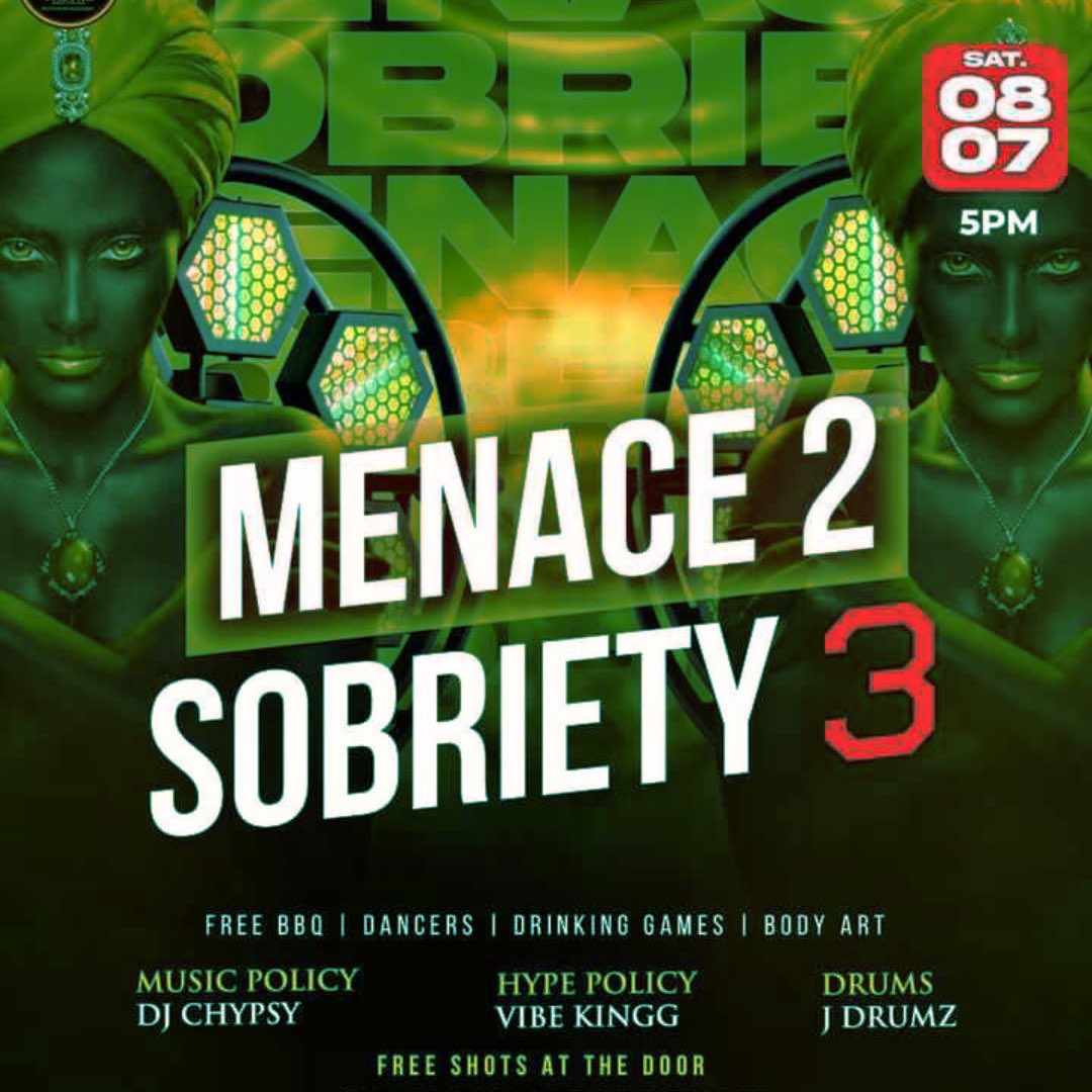 TRIBEKA_BOOOOZ's tweet photo. THIS SATURDAY!! 8th July
.
MENACE 2 SOBRIETY 3!! We’re making sure everybody walks home upside down🚀🚀!! Free shots, free punch, games, painting, body art, bbq, dancers and a whole lot of other attractions…we’re rocking out this Saturday 🤘🤘 https://t.co/eDX2Qj1Yes