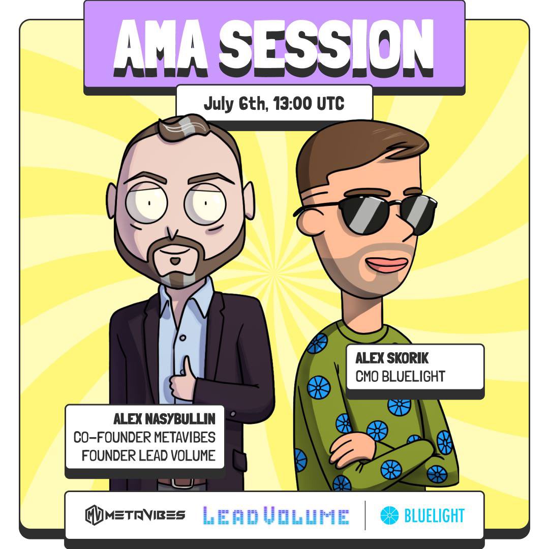 Metavibes (@metavibes_ai) on Twitter photo Co-founder <a href="/alex_nasybullin/">Alex Nasybullin</a> will talk about #web3 with #metaverse #nft #games tomorrow again! Join AMA session of Blue Light too! Co-founder <a href="/alex_nasybullin/">Alex Nasybullin</a> will talk about #web3 with #metaverse #nft #games tomorrow again! Join AMA session of Blue Light too!