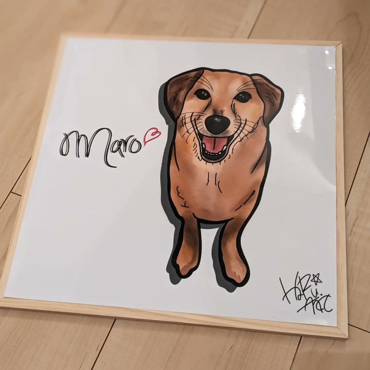 Momo75589623's tweet photo. 描いて頂きました♥♥可愛いすぎてデカめプリントアウト〰️♥額縁は100均で🤤♥ https://t.co/JU2EwsM4zf