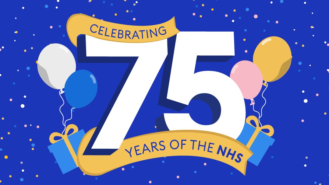Happy 75th Birthday to the NHS! Thank you to all our therapy staff @NHSHarlow today and everyday. 🎈🎂