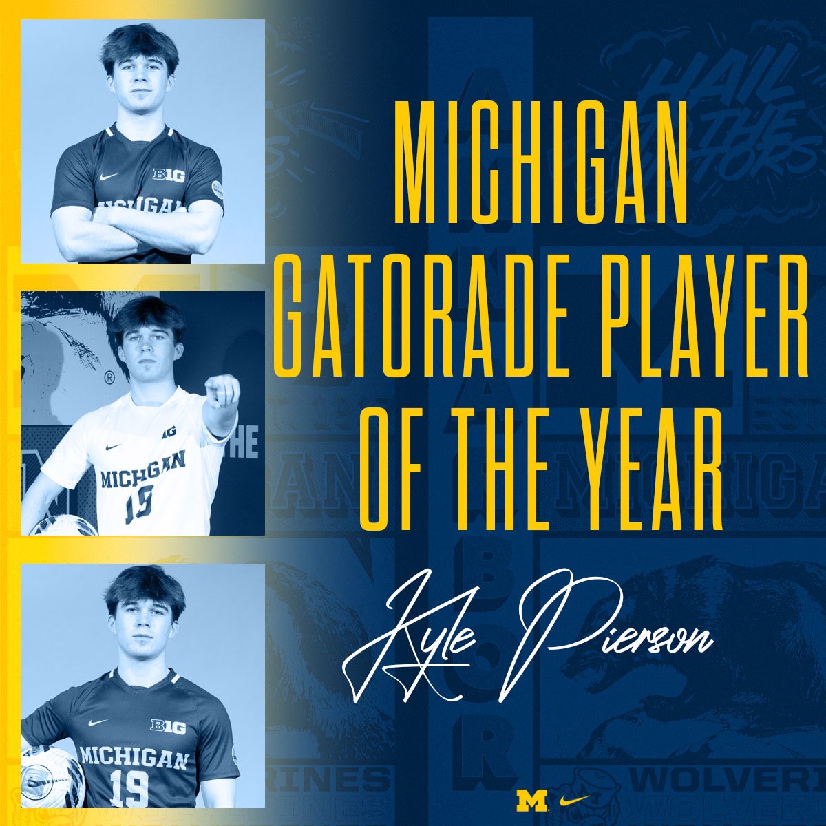 Congrats to incoming freshman Kyle Pierson on being named the Michigan Gatorade Player of the Year! 

#GoBlue 〽️