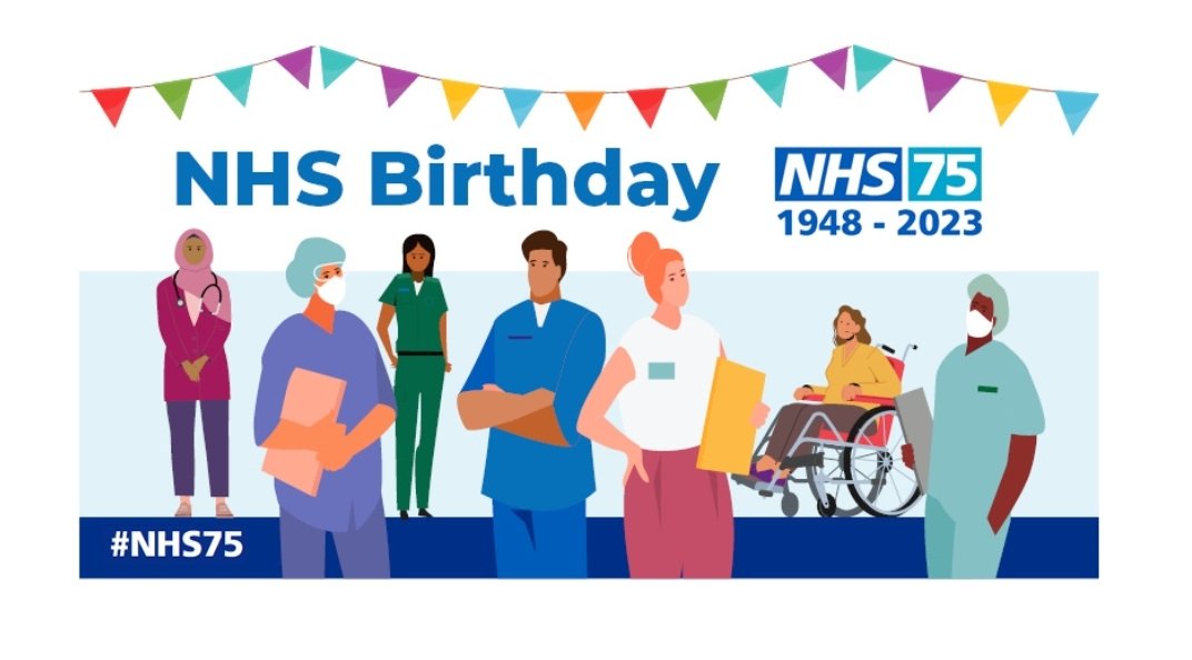 #HappyBirthdayNHS 💙💙💙 So proud of our physio students who all make a difference to people's lives 👍 #WeAHPs #UWEbristol #UWE #physio #UWEGlenside @GlensideSUatUWE