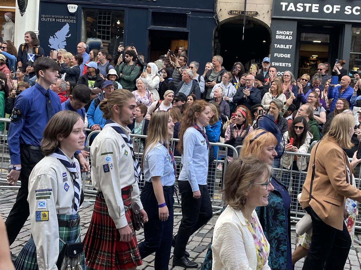 Very Proud to see Iain as part of the People’s Procession in Edinburgh today representing Scouts Scotland.