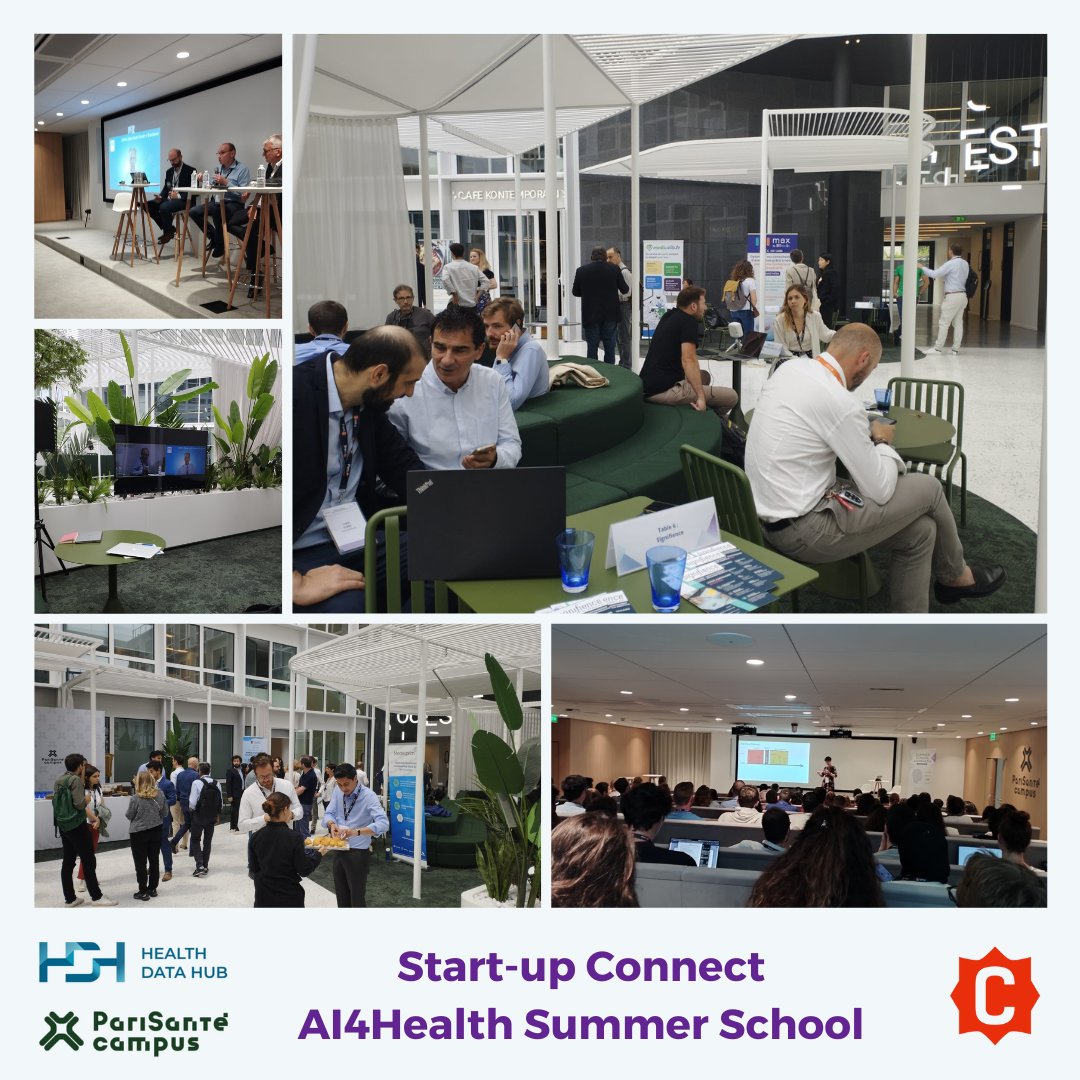 We are very proud to have been part of 2 <a href="/HealthDataHub/">Health Data Hub</a>  events this week, at <a href="/PariSanteCampus/">PariSanté Campus</a>! We thank the organizers of the Start-Up Connect and the AI4Health Summer School for their trust.