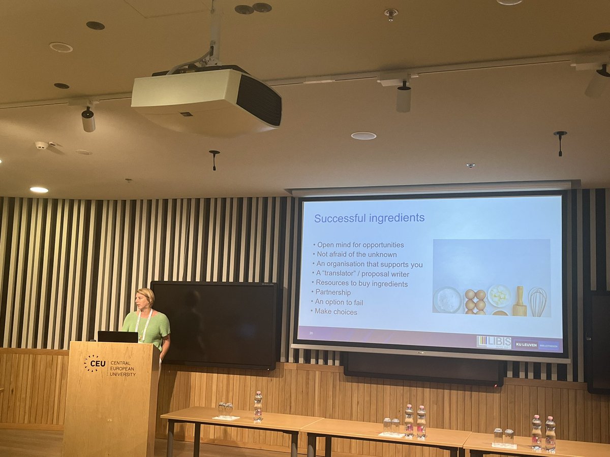 michelle__breen's tweet image. Fantastic baking metaphor sustained throughout the last talk of the day at #LIBER2023 discussing the hardest parts of  international project management for libraries and what you need to be successful. Great job @roxannewyns #KULeuven