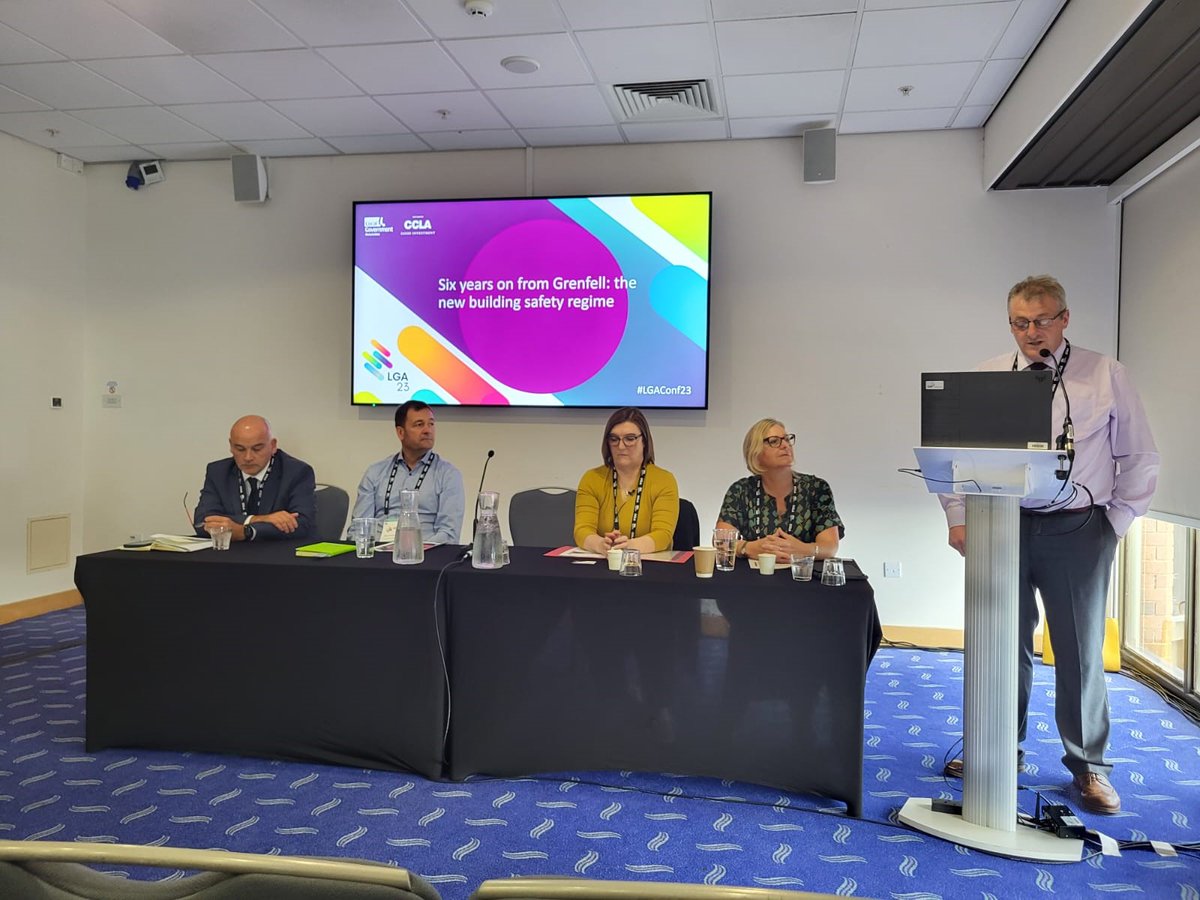 HSE Chair Sarah Newton and the BSR team are taking part in the @LGAcomms Annual Conference in Bournemouth today to talk about building safety changes. #LGAConf23 For more information please sign up to our regular ebulletin: public.govdelivery.com/accounts/UKHSE…