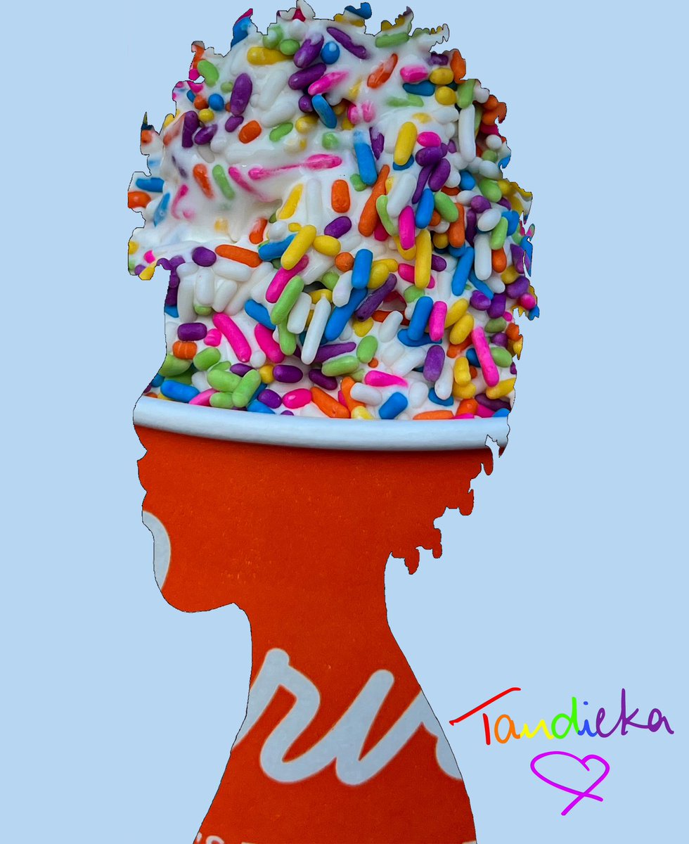 Carvel Wednesday!  #tandieka365 #immigrant #americandream #guyanesegirl #mikedeclemente #tandiekadeclemente  #tandieka #tandiekapurses #purses #guyanesegirlintransition #fuckcancer #art #painting #abstractart #wearetandieka #newyork #queens #carvel #icecream    #rainbowsprinkles