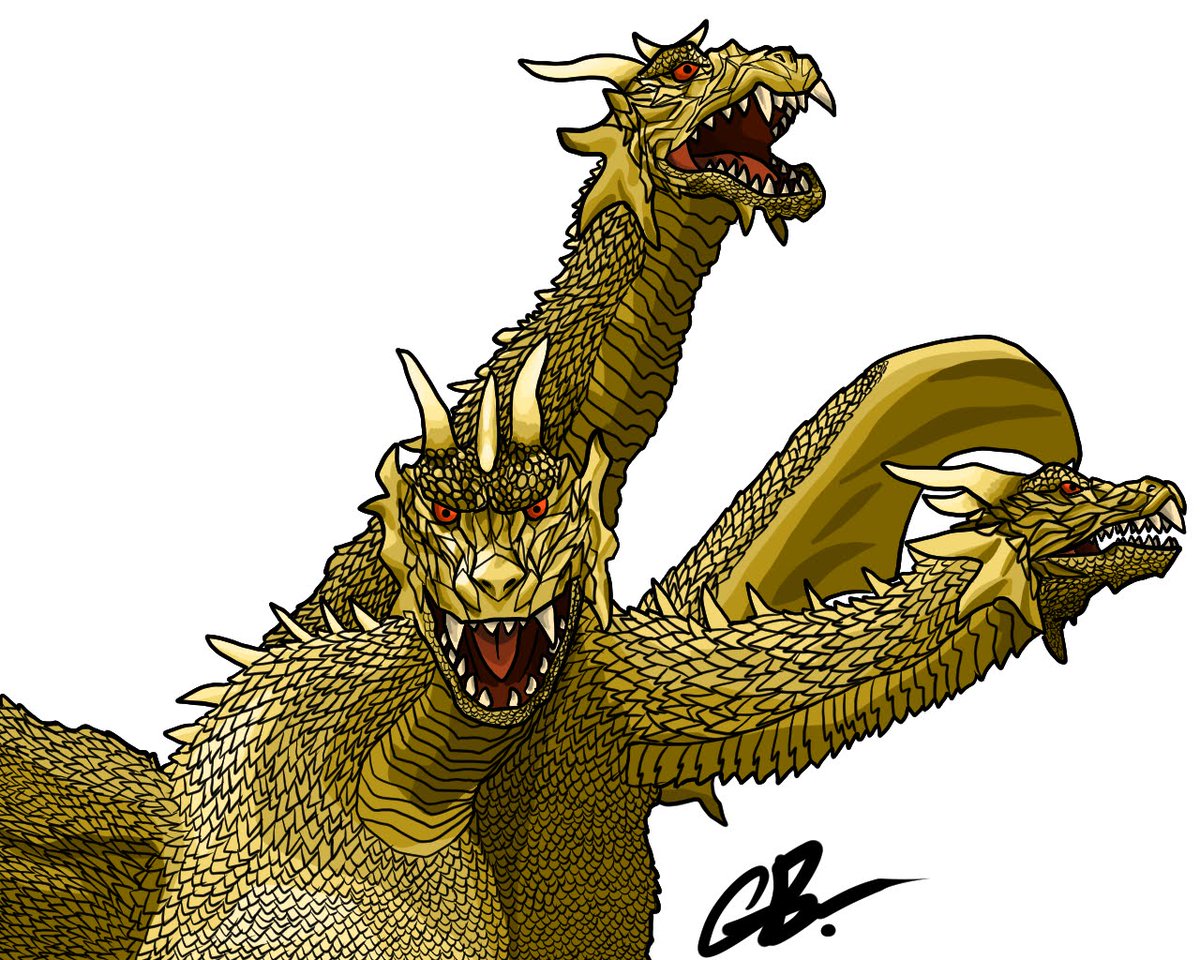 Boi1Goji's tweet photo. GMK #Godzilla #mothra #kingghidorah #baragon #ゴジラ #digitalart #gmk https://t.co/I1Yx0FgjRw