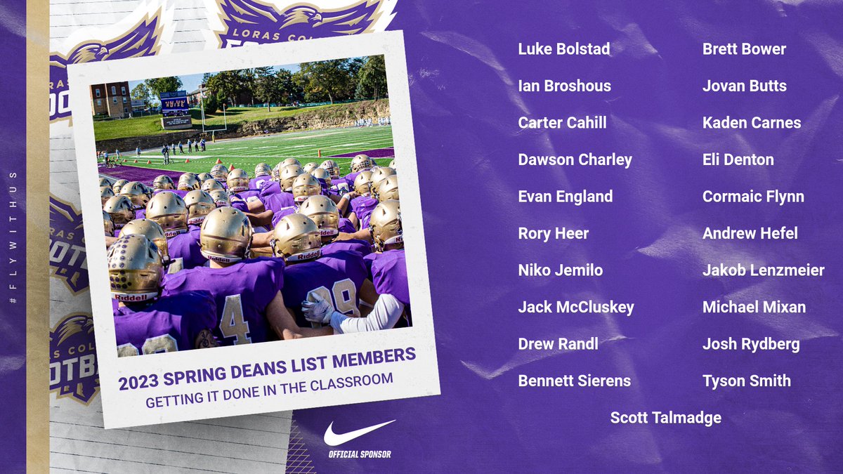 Congratulations to all 2⃣1⃣ Duhawk Football Players who made the Deans List for the 2023 Spring Semester!

#RockBowlTough | #FlyWithUs