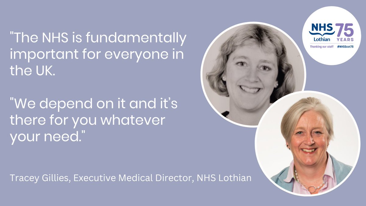 Tracey Gillies, is the Executive Medical Director of NHS Lothian and started working for the NHS as a Doctor in 1989. Reflecting on the last 30 years, Tracey has shared why she feels the NHS is so important 💙 #NHSScot75