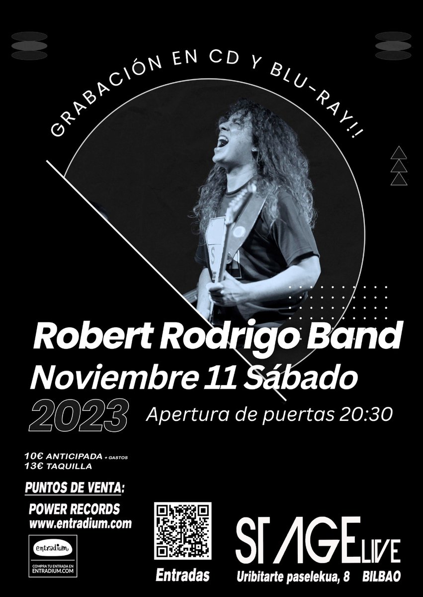 Atención!! Muy emocionado de comunicaros que el 11 de noviembre estaremos echando abajo la Stage Live. Será una cita muy especial ya que el concierto será grabado para lanzarlo en CD y Blu-ray, no os lo perdáis!! 🎸🎸🎸🙃🤘
👉 Entradas ya a la venta en entradium.com