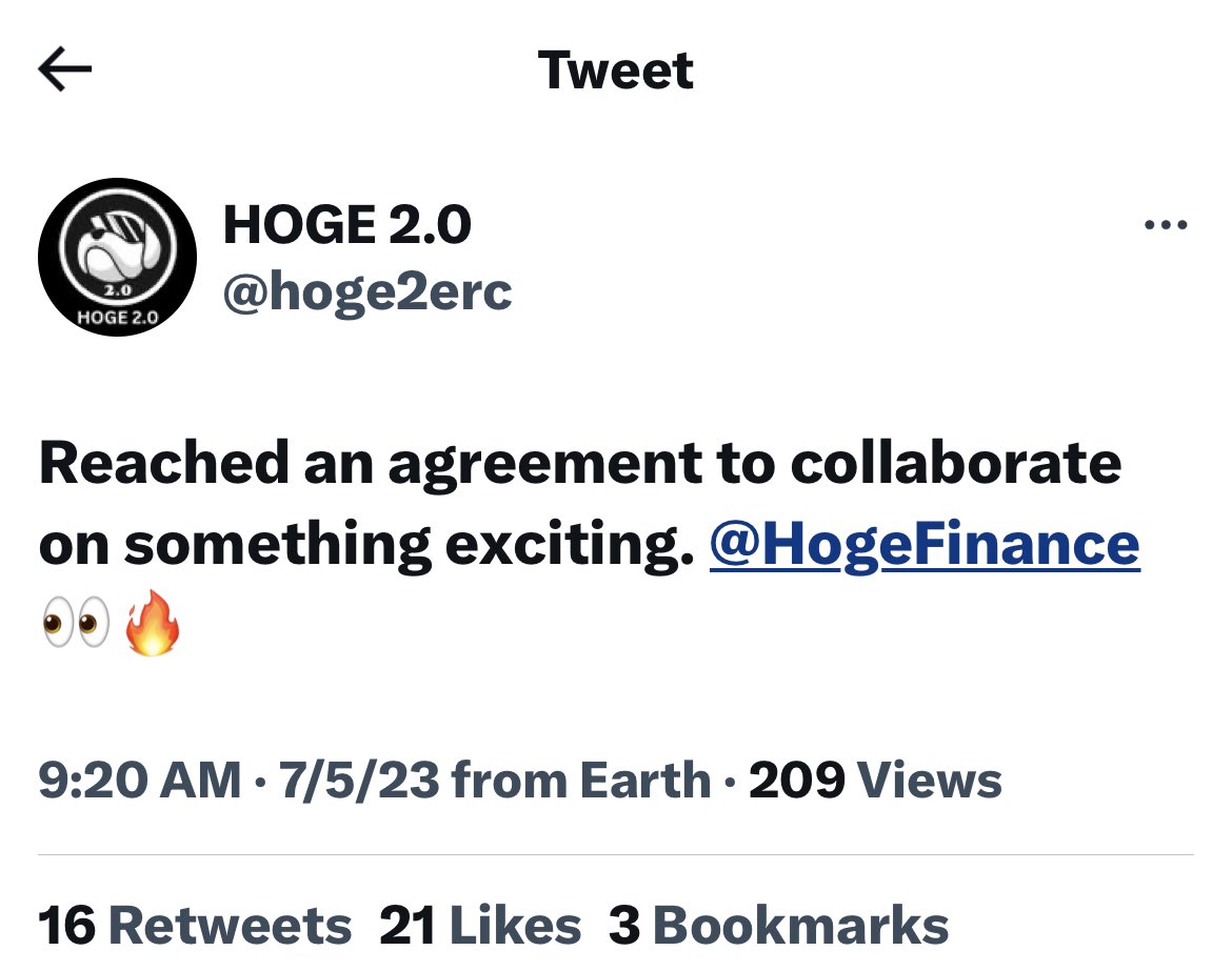 CONNECTED1618's tweet photo. @CryptoTony__ Just take a look at who #Hoge2 pattered with… They partnered with the OG itself, #Hoge. Hoge2.0 will send hard. https://t.co/s6w8xuklqL