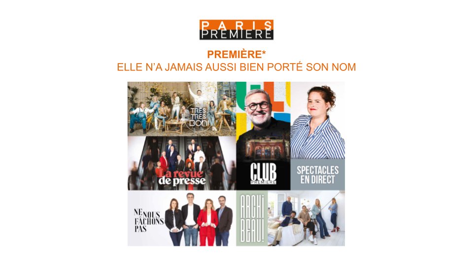 Paris Première (@parispremiere) on Twitter photo #AUDIENCES
2022/2023 : meilleure saison historique pour <a href="/ParisPremiere/">Paris Première</a> !
➡️ Chaîne payante la plus regardée avec 0.6% de part d'audience nationale auprès de l'ensemble du public (<a href="/Mediametrie/">Médiamétrie</a> / Médiamat)
#ParisPremiere #audiences #mediamat #record #AUDIENCES
2022/2023 : meilleure saison historique pour <a href="/ParisPremiere/">Paris Première</a> !
➡️ Chaîne payante la plus regardée avec 0.6% de part d'audience nationale auprès de l'ensemble du public (<a href="/Mediametrie/">Médiamétrie</a> / Médiamat)
#ParisPremiere #audiences #mediamat #record