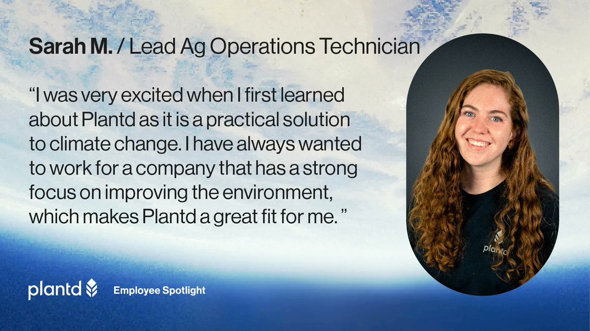 Meet Sarah Monte, the Lead Agricultural Operations Technician at Plantd. Sarah leads the Agricultural Operations R&amp;D team at Plantd’s laboratory in Oxford, NC. She recently completed her Master of Science in Chemical Engineering from NC State University.

buff.ly/42Fazw3