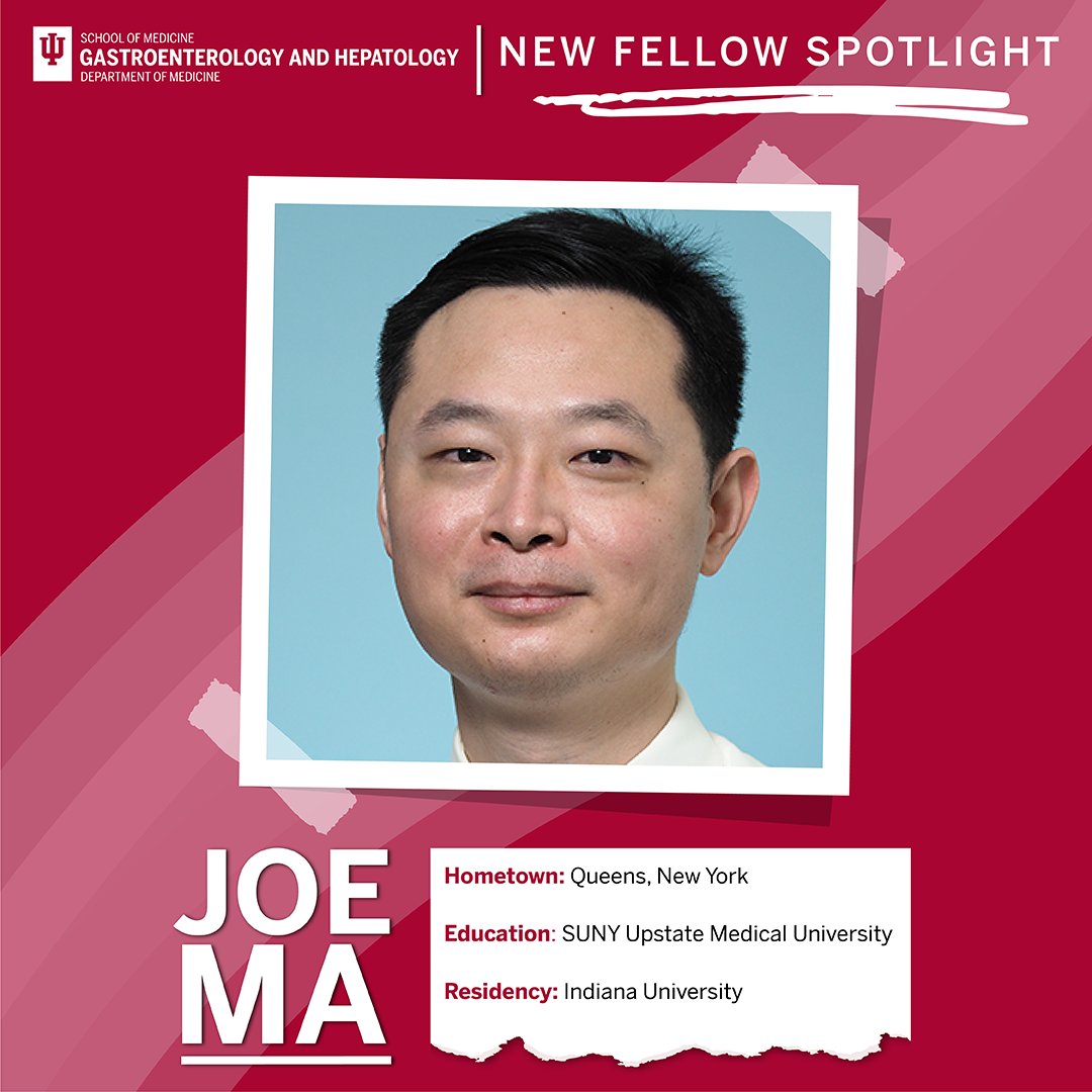 IUGastro's tweet photo. Welcome Dr. Joe Ma, our newest #iugastro fellow! We're so excited to have him join us! ๐ #GITtwitter https://t.co/wPxCG2hwUN