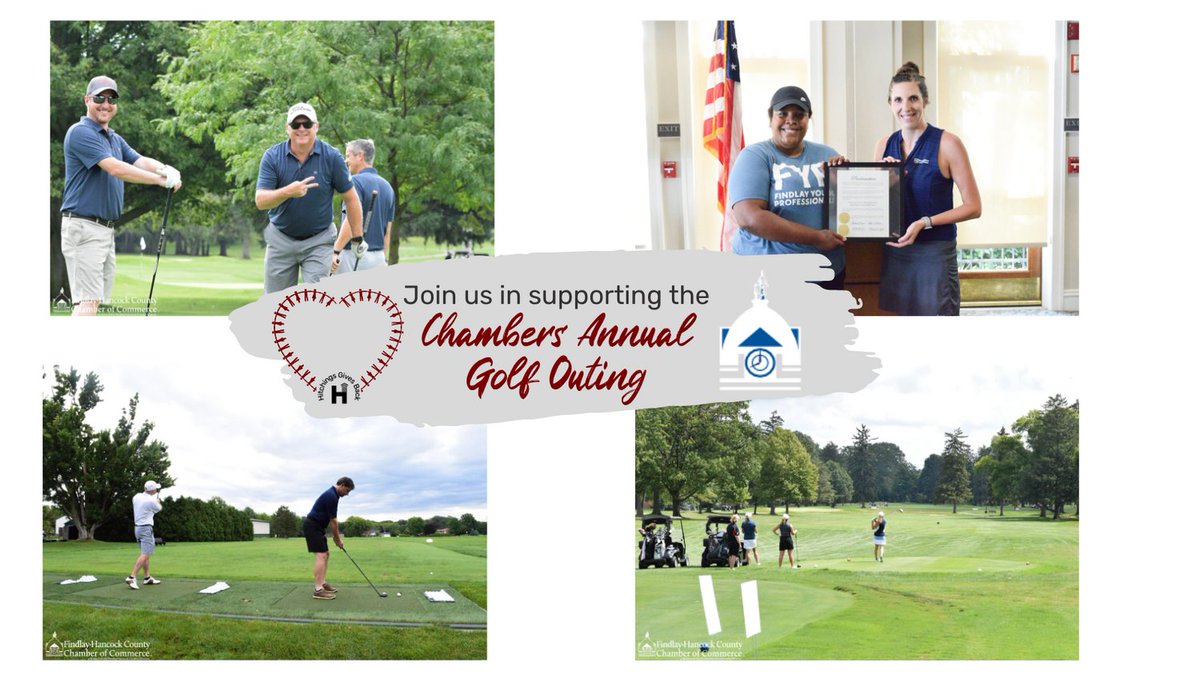 Join us in supporting the Findlay Hancock Chamber of Commerce's Annual Golf Outing!

WHEN: August 28, 2023

The event has room for more sponsors and teams! 

Be a part of a great local event that continues to drive engagement locally.