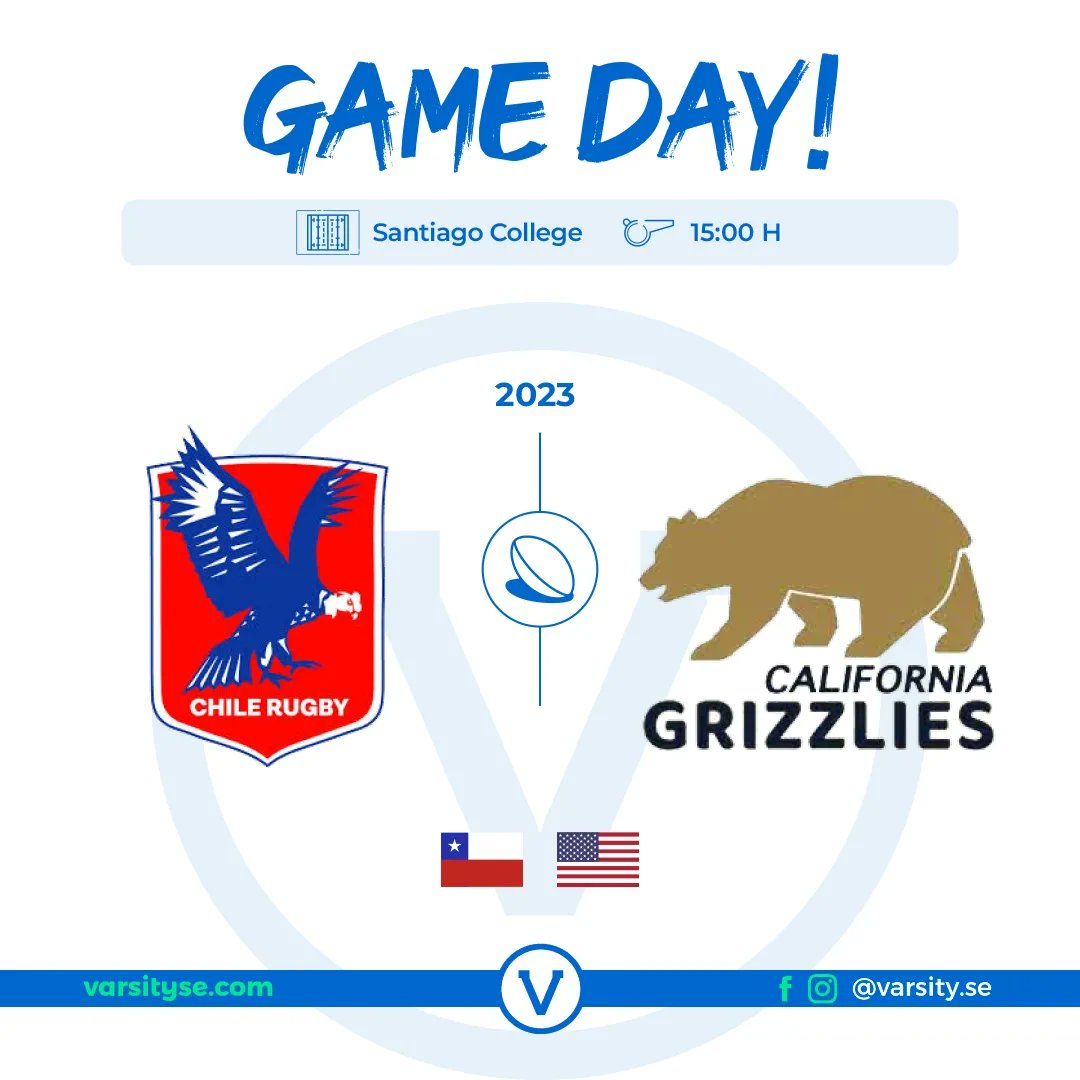 #gameday #matchday for the <a href="/CaliforniaRugby/">California Grizzlies Rugby</a> 🇺🇸 vs <a href="/chilerugby/">☆ CHILE RUGBY</a> 🇨🇱 in #Santiago 3.30PM local time.
#proud #tour organizer. #california #grizzlies #represent <a href="/USARugby/">USA Rugby</a> <a href="/usarjnt/">USA Rugby JNT</a> <a href="/ncrrugby/">National Collegiate Rugby</a> <a href="/RugbyNorCal/">Rugby NorCal</a> <a href="/SoCalYouthRugby/">SoCal Youth Rugby</a> <a href="/california/">California</a>