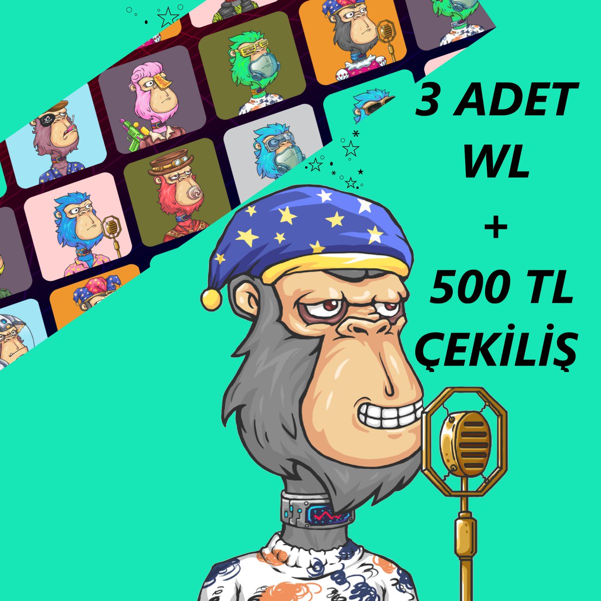🚨 @VenomApe_NFT 3 ADET WL 🚨
                                +
🚨 2 Arkadaşıma Toplam 500 TL 🚨

➡️ Hype Yüksek #Venom ağındaki ilk NFT projesi 
➡️Katılım için:

➡️ Takip et <a href="/sellmanft/">Selmanft</a> + @VenomApe_NFT 
➡️ Beğen +Rt
➡️ 2 Arkadaşını Etiketle

#Airdrop #NFTGiveaway