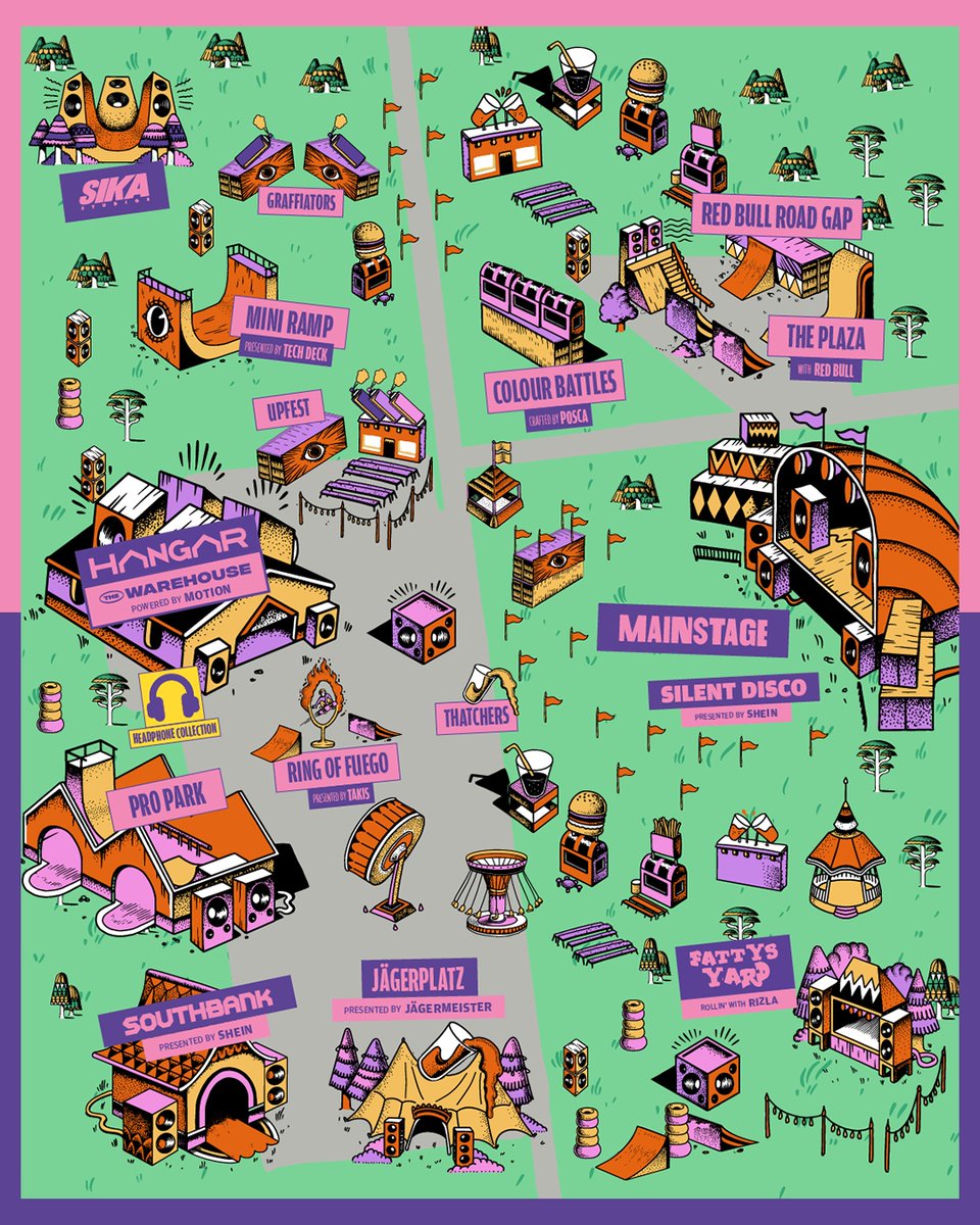At NASS we like to move things around, just to mess up with your heads lol so here you go, the latest version of the fun map to get you hyped for tomorrow! 🗺️ 

Make sure you explore every single area, there will be stuff happening all day! 🔍