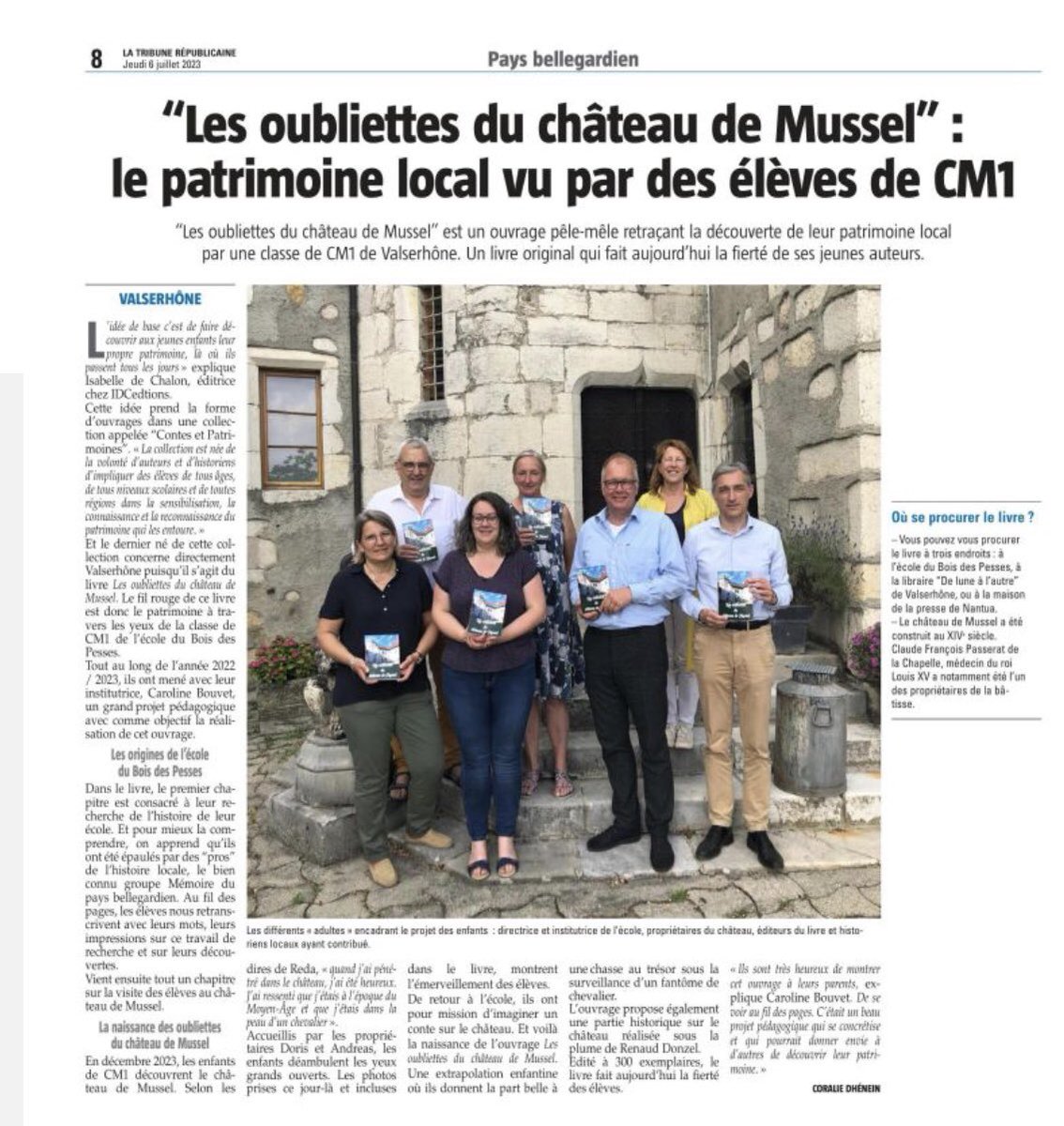 hc7101's tweet photo. Projet d’écriture des CM1 du BDP : un peu de promo du livre dans la presse locale ce jeudi pour booster la vente. 🤞 https://t.co/V8SVRoRrQ1