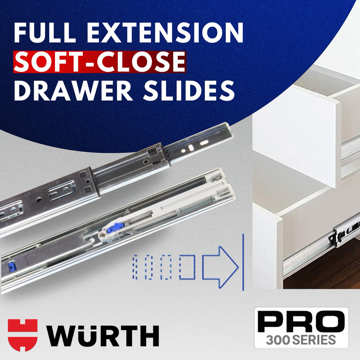 Our PRO300 series slides are the soft-close solution for the PRO100s. These slides combine the strength and dependability of the PRO100s... tinyurl.com/ycyhzzzy
#wurthcanada #pro300 #toronto #Oakville #Vaughan #Peterborough #Moncton #Dartmouth #StJohns #Ottawa #quebec #canada