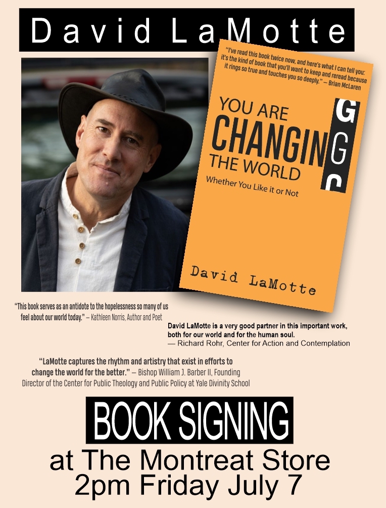 I’m going to be at the Montreat Bookstore at 2pm on Friday to read a bit from my new book, “You Are Changing the World Whether You Like It Or Not,” and sign a few. You are cordially invited to stop by if you can get there.

More info: davidlamotte.com/2023/book-rele…