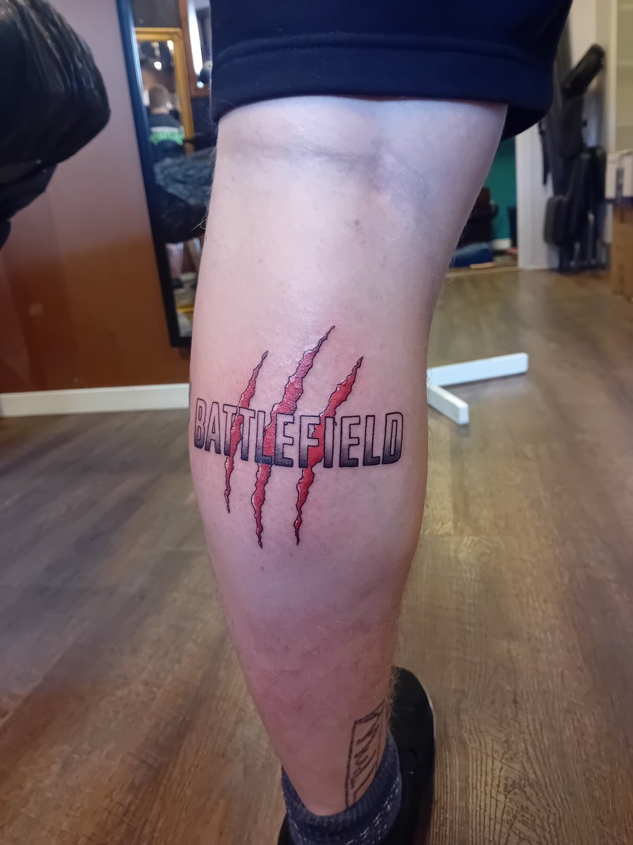 LoganTheBrawler Gaming (@loganthebrawler) on Twitter photo Today I got a new tattoo!
Ofcourse I need to have a <a href="/Battlefield/">Battlefield</a> tattoo, the franchise I love so much, and mixed it up with my logo!❤️🐧
Thank you artist @SofieSchening for the beautiful tattoo!😃👏
#Battlefield #Battlefield2042 Today I got a new tattoo!
Ofcourse I need to have a <a href="/Battlefield/">Battlefield</a> tattoo, the franchise I love so much, and mixed it up with my logo!❤️🐧
Thank you artist @SofieSchening for the beautiful tattoo!😃👏
#Battlefield #Battlefield2042