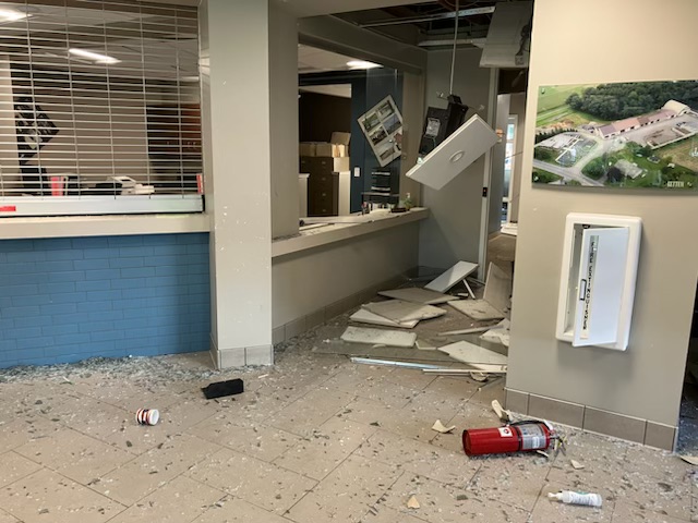 MikeGorsegner's tweet photo. The aftermath left behind by the explosion at the Rapho Twp building gives you an appreciation for the magnitude of the incident. DPW building leveled, all equipment gone, office building damaged, 6-8 homes nearby sustained damage. Luckily, no one was hurt. @CBS21NEWS https://t.co/j1wAKAR0ts
