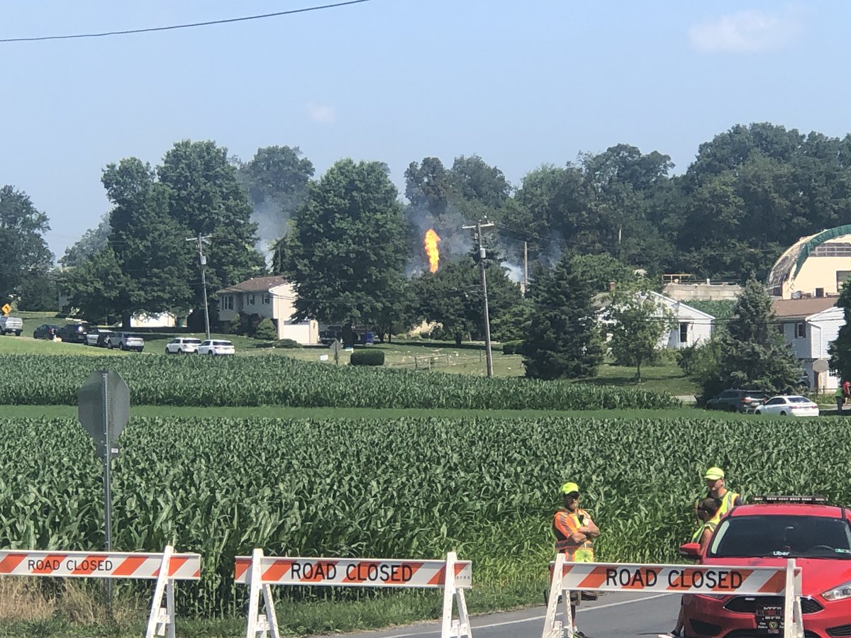 MikeGorsegner's tweet photo. The aftermath left behind by the explosion at the Rapho Twp building gives you an appreciation for the magnitude of the incident. DPW building leveled, all equipment gone, office building damaged, 6-8 homes nearby sustained damage. Luckily, no one was hurt. @CBS21NEWS https://t.co/j1wAKAR0ts
