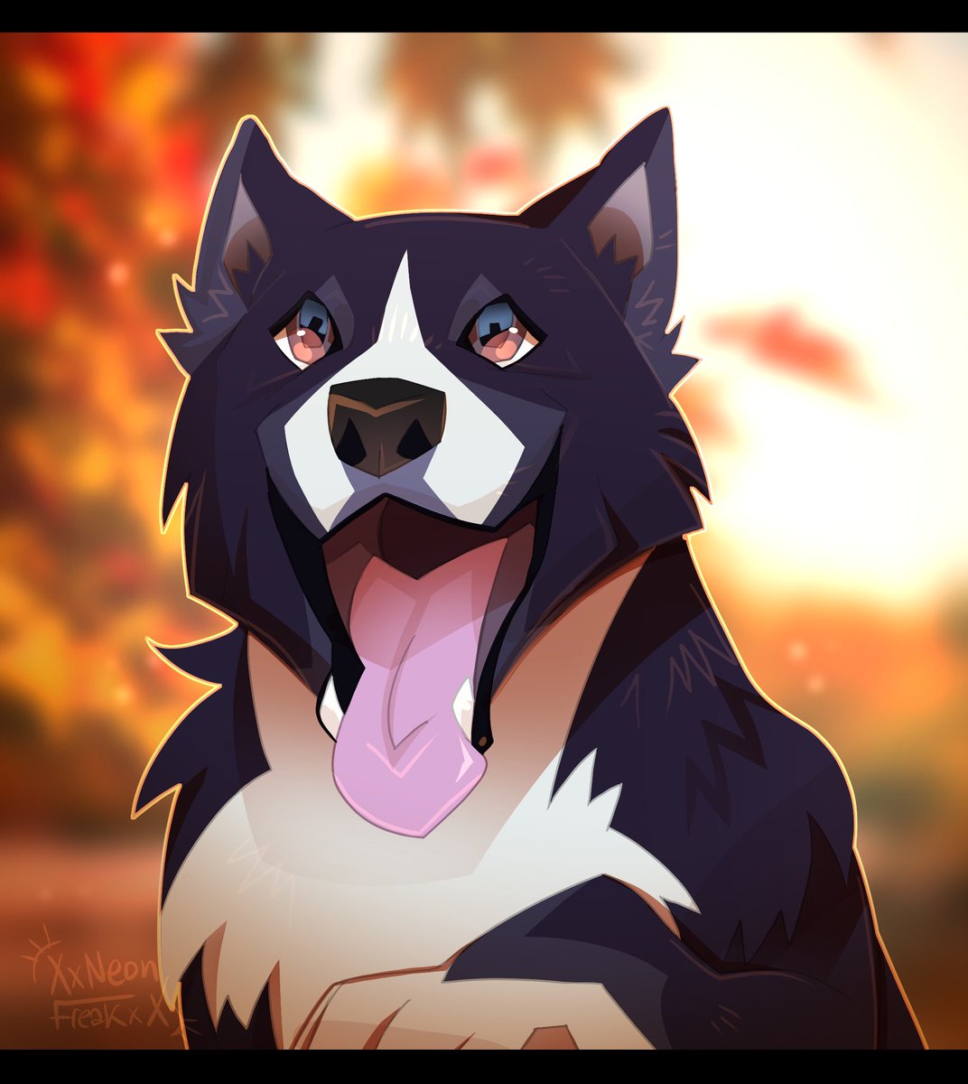 XxNeonFreakxX's tweet photo. Pet portrait of Sol, the actual bestest boy ever 🍁🍂
[c0m for @thatFat_Cat as a gift for @Bristlebound ] https://t.co/lJgDraLhOl
