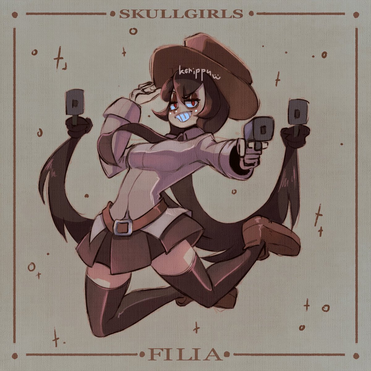 judgkrdjrwyurg's tweet image. Philia but a cowboy😺
#Skullgirls #skullgirlsfanart