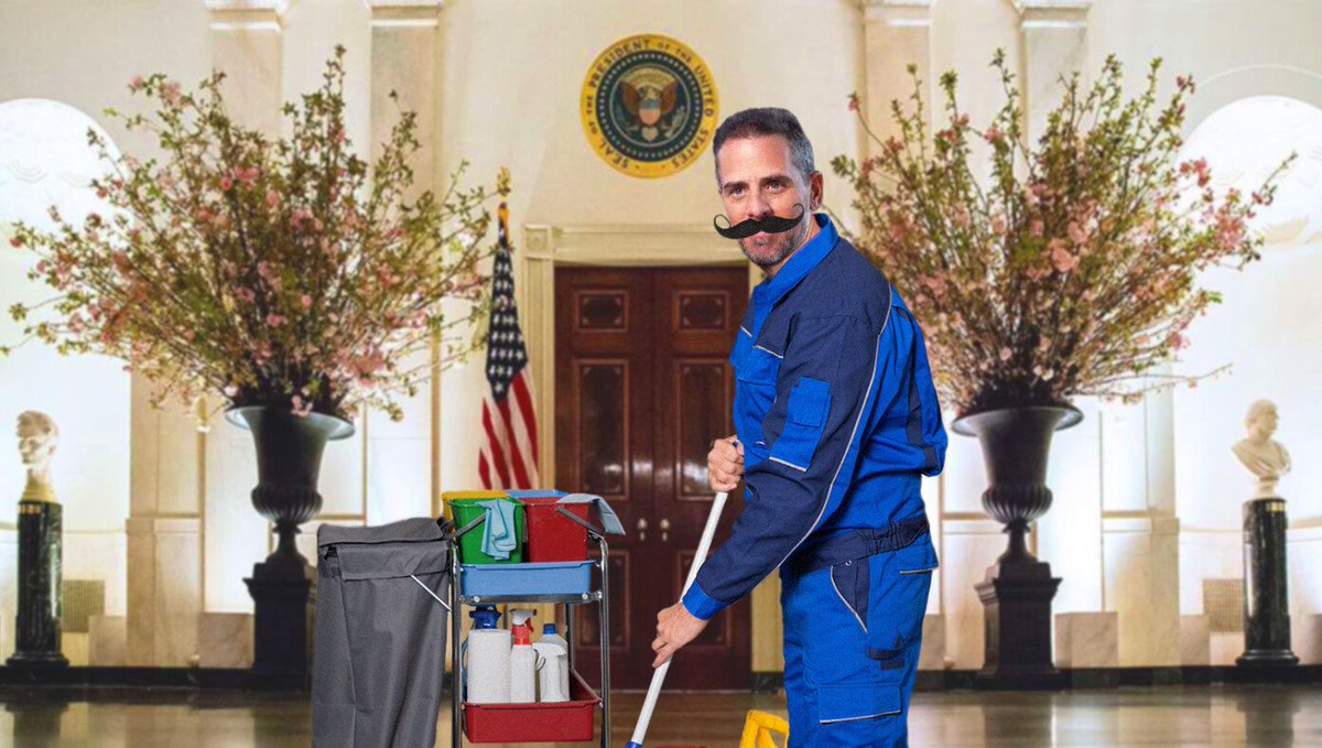 TheBabylonBee's tweet photo. New White House Janitor Günter Hiden Arrives To Clean Up Leftover Cocaine https://t.co/vwxZYtCgMf https://t.co/vzbPXJ9Z9A