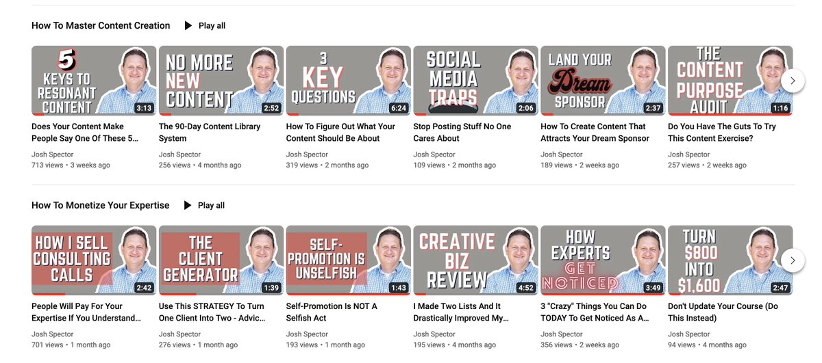 Channel Page. Examples I studied the channel pages of 10 YouTube experts. They have a LOT in ...