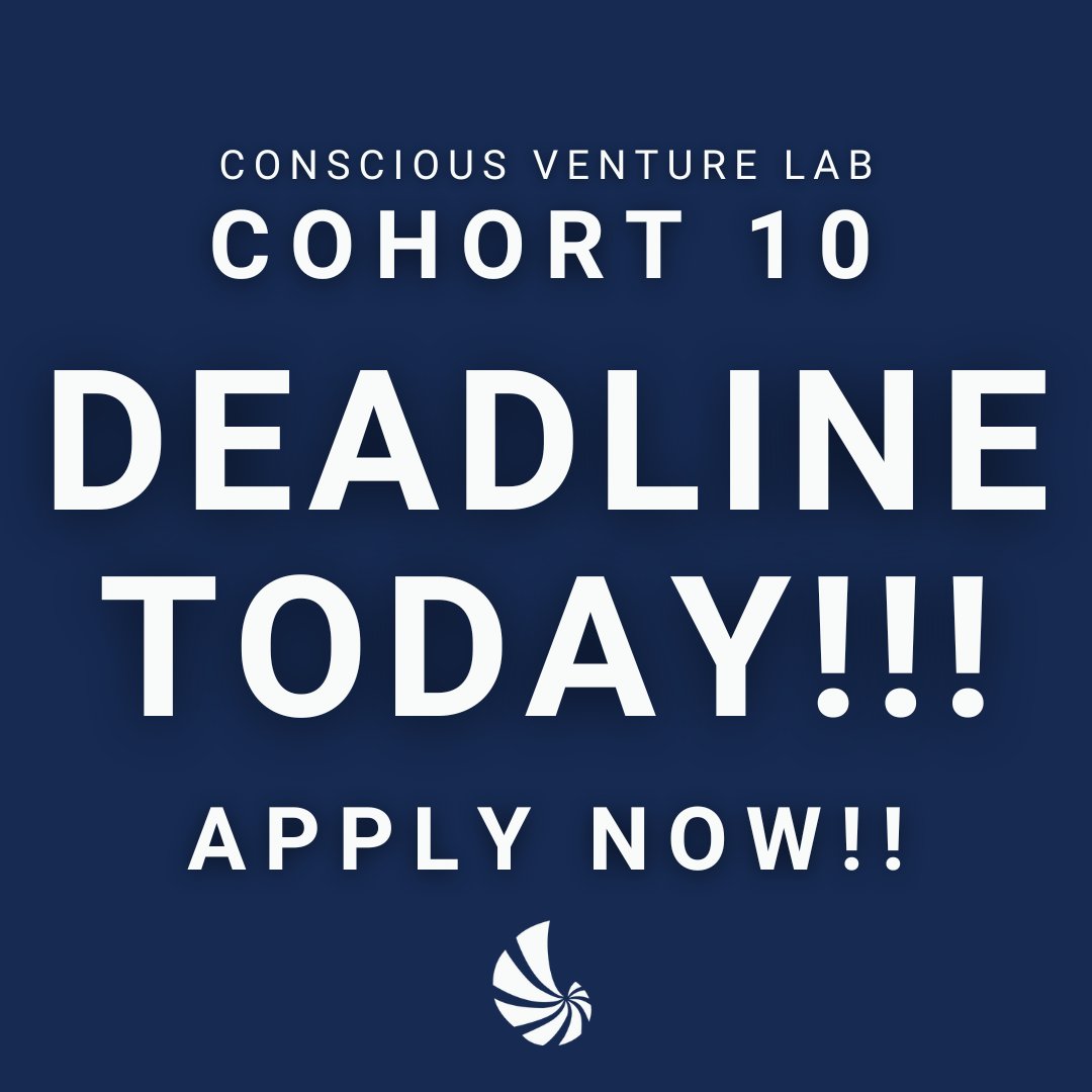 📣Last Call 📣 The #CVLCohort10 applications closes today July 5th!Do you know anyone that might be a good candidate?We are looking for entrepreneurs building businesses at the intersection of purpose & profit. 💥Use the link below for the application. 🔗f6s.com/cvlcohort10/ap…