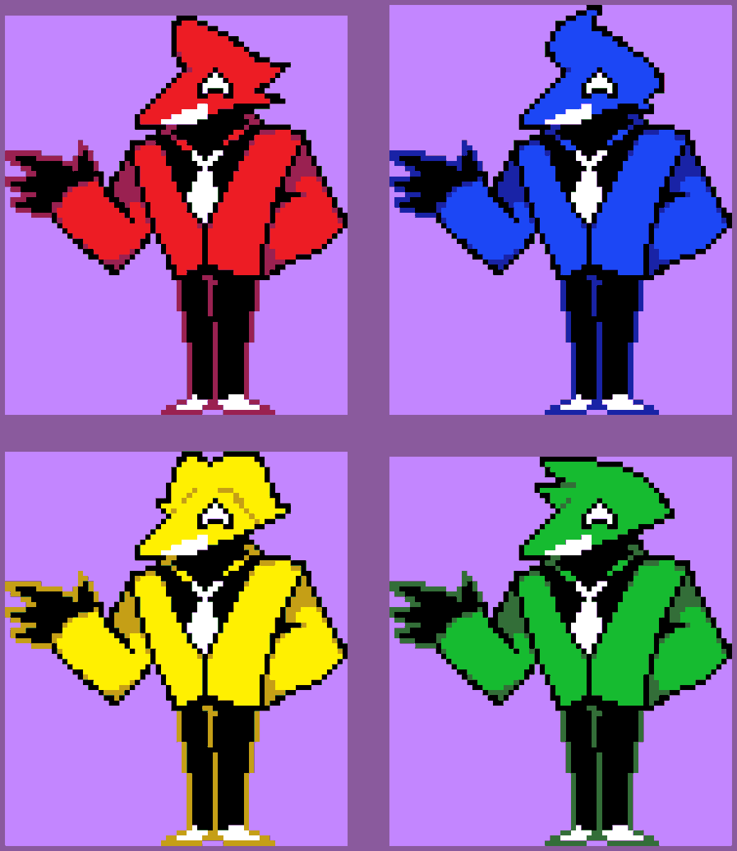 dtswitchedstory's tweet photo. The colorlings
#deltarunechapter2 #deltaruneau #swatchlings #pixelart #addisondeltarune https://t.co/me6sXtiwQC