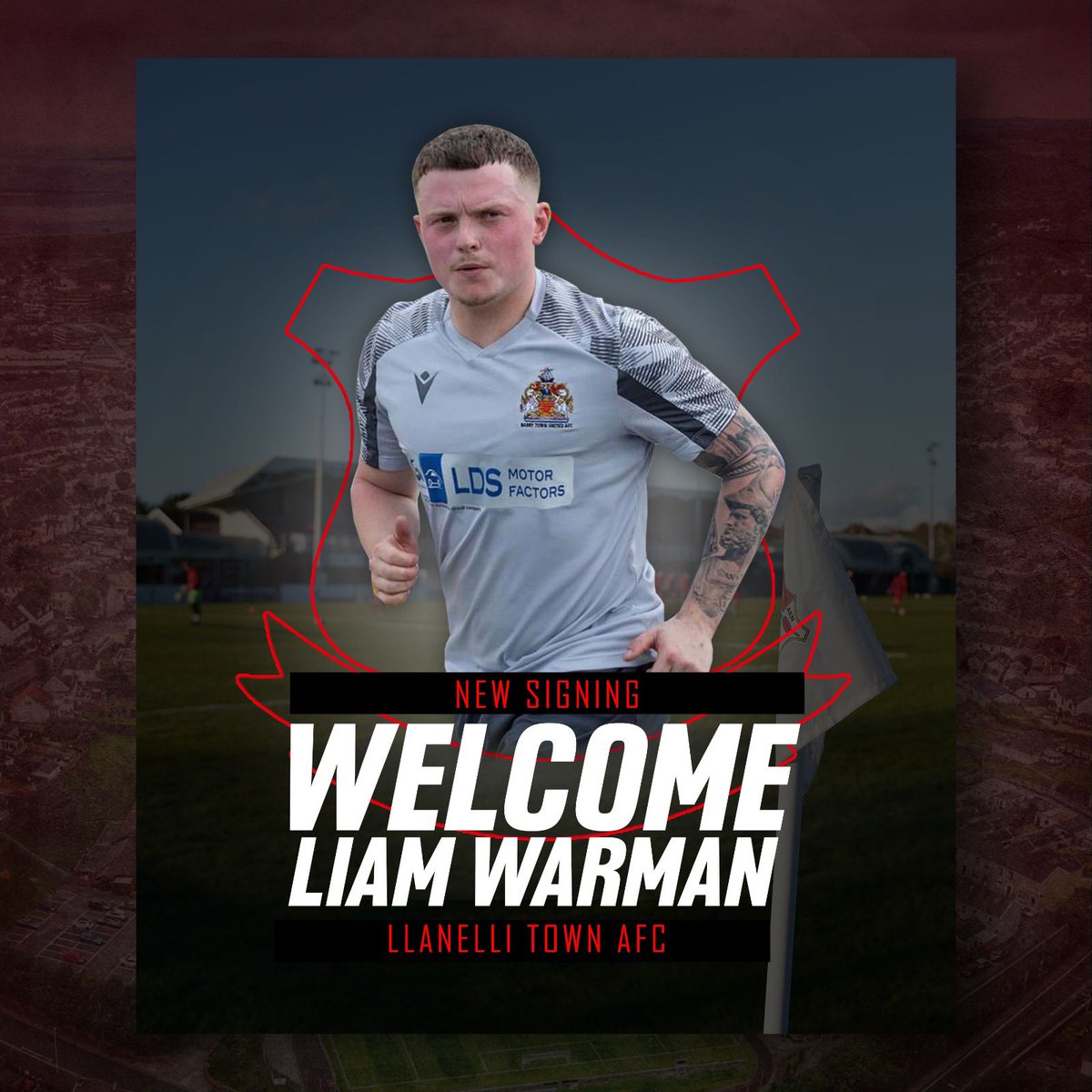 ✍️| 𝗥𝗲𝗱𝘀 𝗖𝗼𝗺𝗽𝗹𝗲𝘁𝗲 𝗦𝗶𝗴𝗻𝗶𝗻𝗴 𝗢𝗳 𝗟𝗶𝗮𝗺 𝗪𝗮𝗿𝗺𝗮𝗻

👉 llanellitownafc.com/news/transfer-…

Player available to sponsor please contact Jordan on commercial@llanellitownafc.com

#RedTown